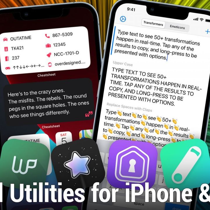 iOS 596: Useful Utilities for iOS - Textcraft, Cheatsheet, SensorKit, HomePass for HomeKit