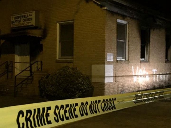 Historically Black Church Burned, Spray Painted With "Vote Trump"