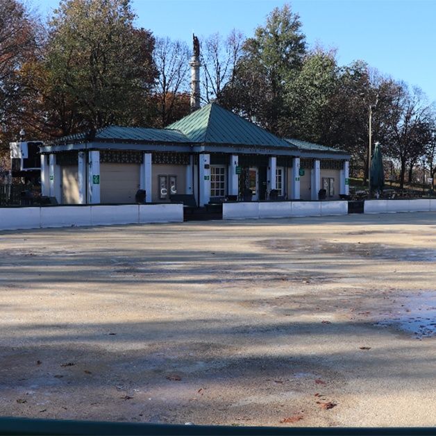 Crews Prepare Frog Pond Skating Rink For Tuesday Opening