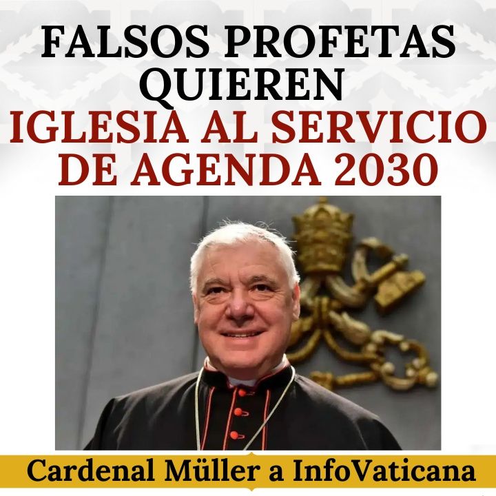 Falsos profetas quieren la Iglesia al servicio de la Agenda 2030: Cardenal Müller.