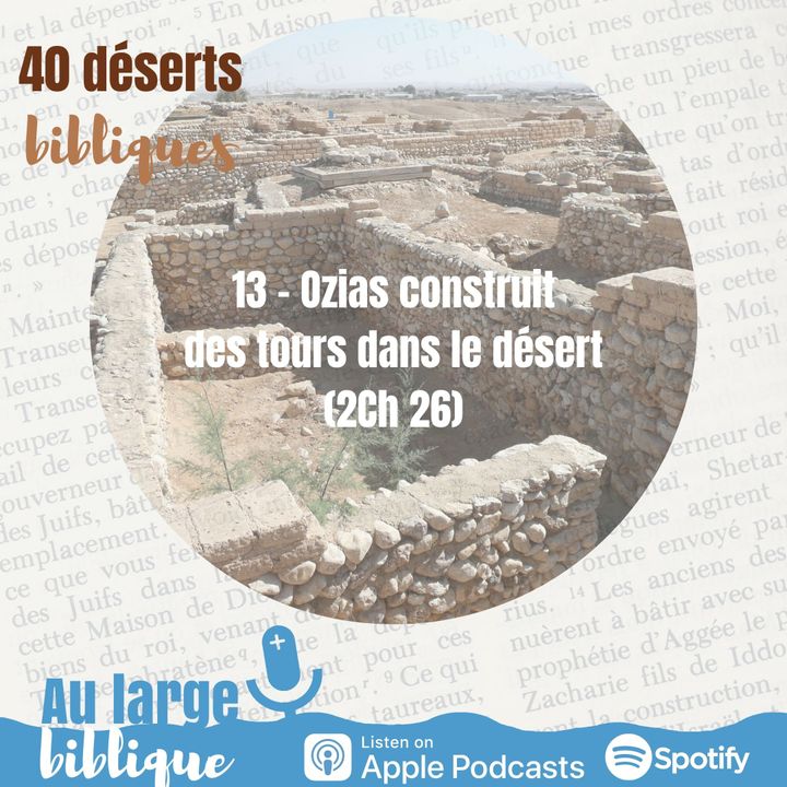 #30 Désert 13 - Ozias construisit des tours dans le désert (2Ch 26)