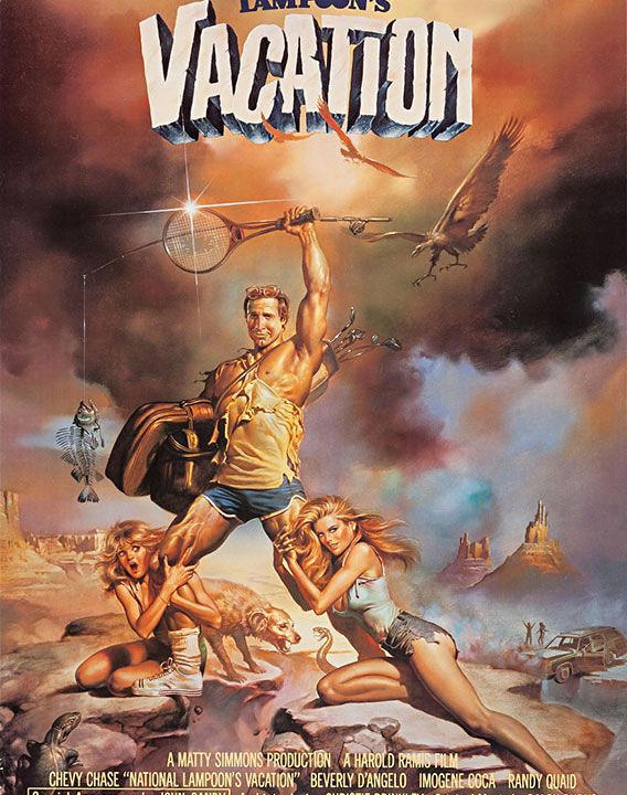 National Lampoon Vacation (1983) Chevy Chase, Beverly D'Angelo, John Hughes, & Harold Ramis