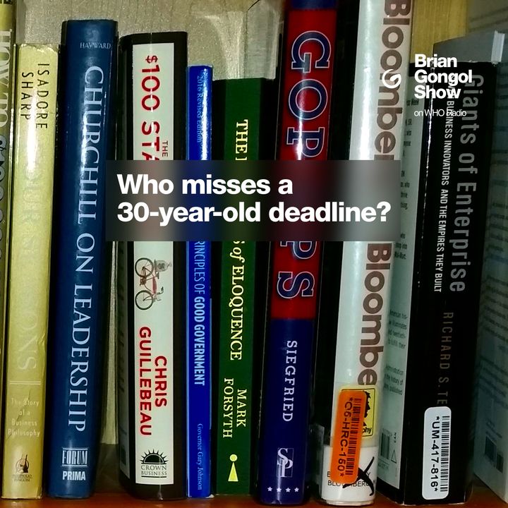 Who misses a deadline by 30 years?