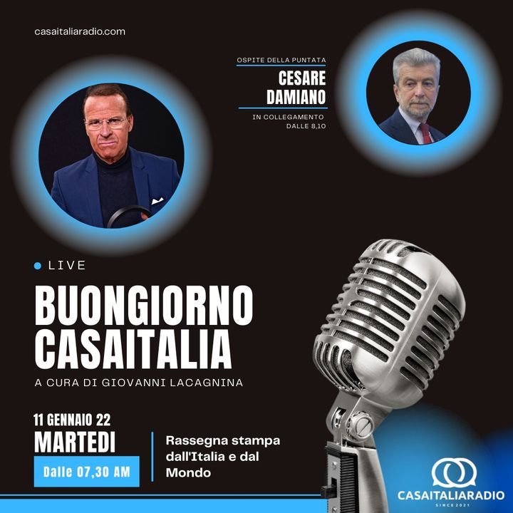 Intervista con Cesare Damiano - BUONGIORNO CASA ITALIA RADIO (11.01.2022)