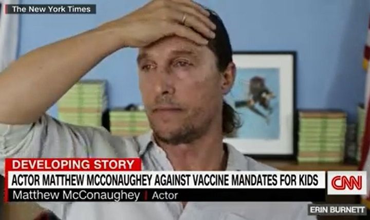 Matthew McConaughey SE NIEGA a vacunar a sus hijos
