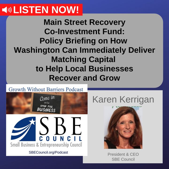 Policy Briefing: Main Street Recovery Co-Investment Fund