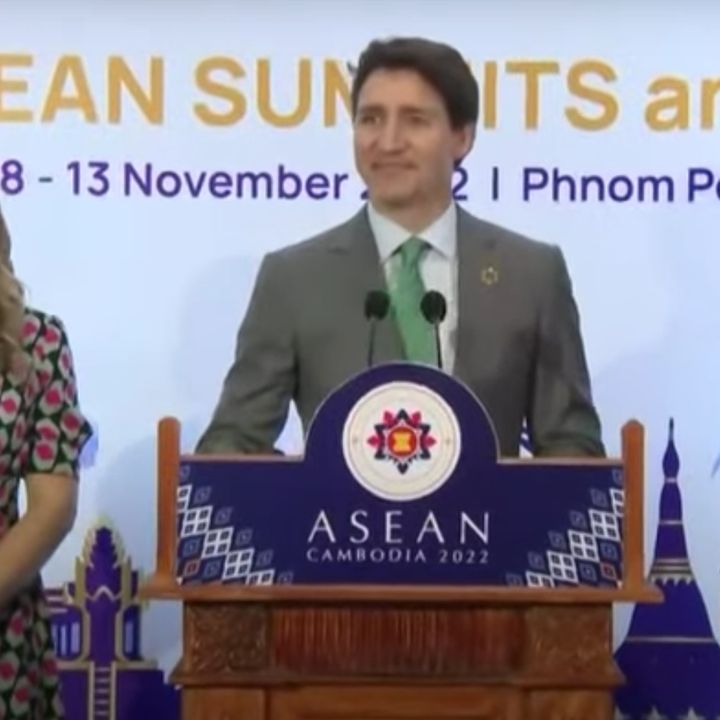 Justin Trudeau and Melanie Joly In Camodia at ASEAN final