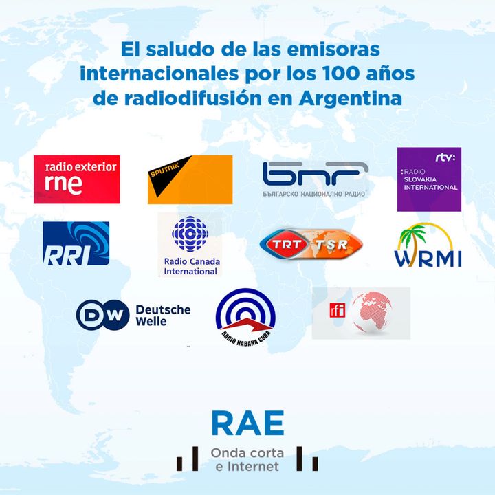 Saludo emisoras internacionales por los 100 años de radiodifusión en Argentina