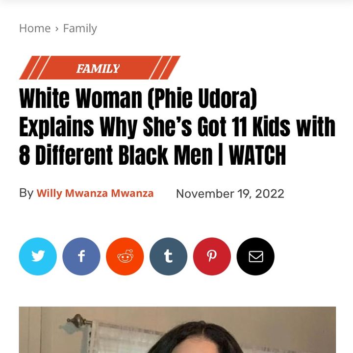 Phie Udora Has 11 Kids with 8 different Black Men