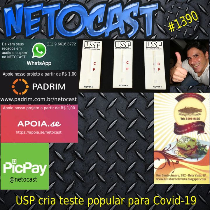 NETOCAST 1390 DE 25/01/2021 - USP cria teste popular de covid-19 para aplicação em massa