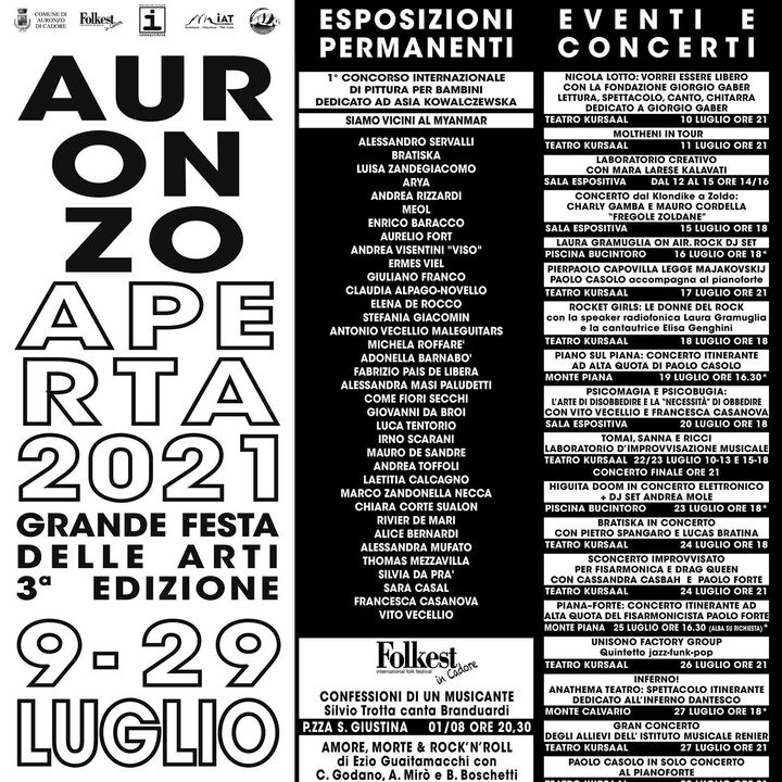 Auronzo Aperta E20 e CONCERTI dal 9 luglio