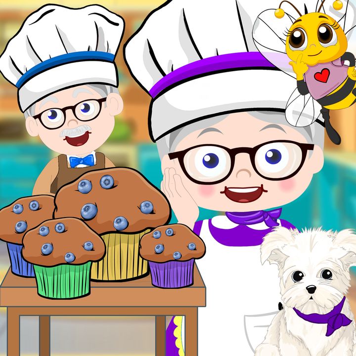 Baking Blueberry Muffins - Mrs. Honeybee & Friends