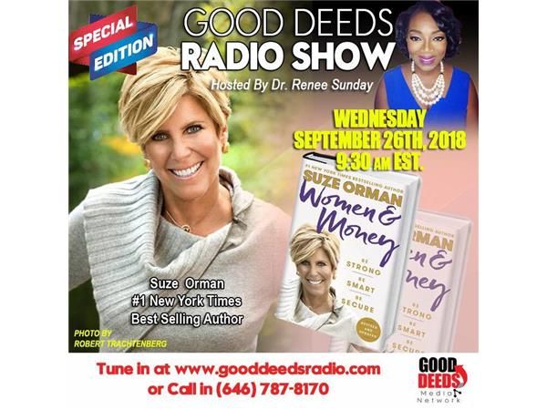 #1 New York Times Mega Bestselling Author Suze Orman graces us on GD