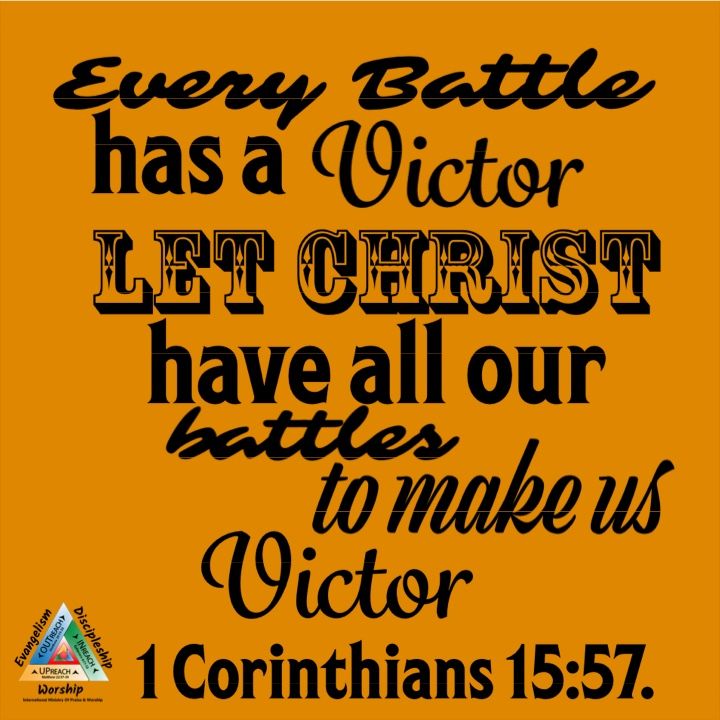 Give your battles to Him.