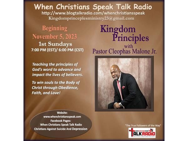 New Broadcast: Kingdom Principles with Pastor Cleophas Malone Jr.