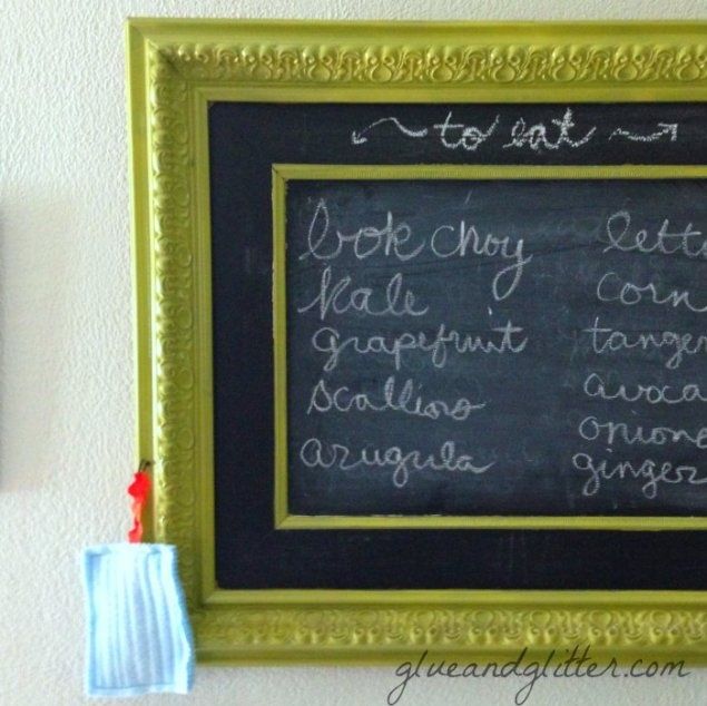 Green Divas DIY: Kitchen Chalkboard