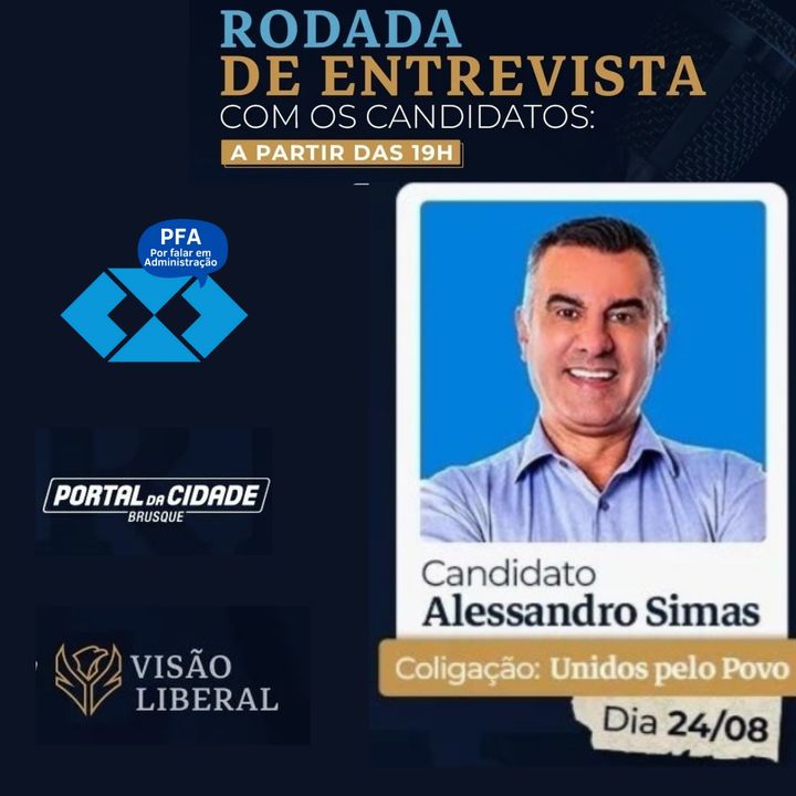 Alessandro Simas - Candidato à Prefeito de Brusque - Eleições 2023_Podcast