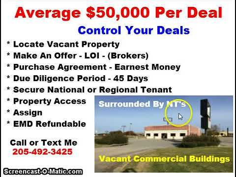 Average $50,000 Per Deal Flipping Vacant Commercial Buildings Real Estate Investing