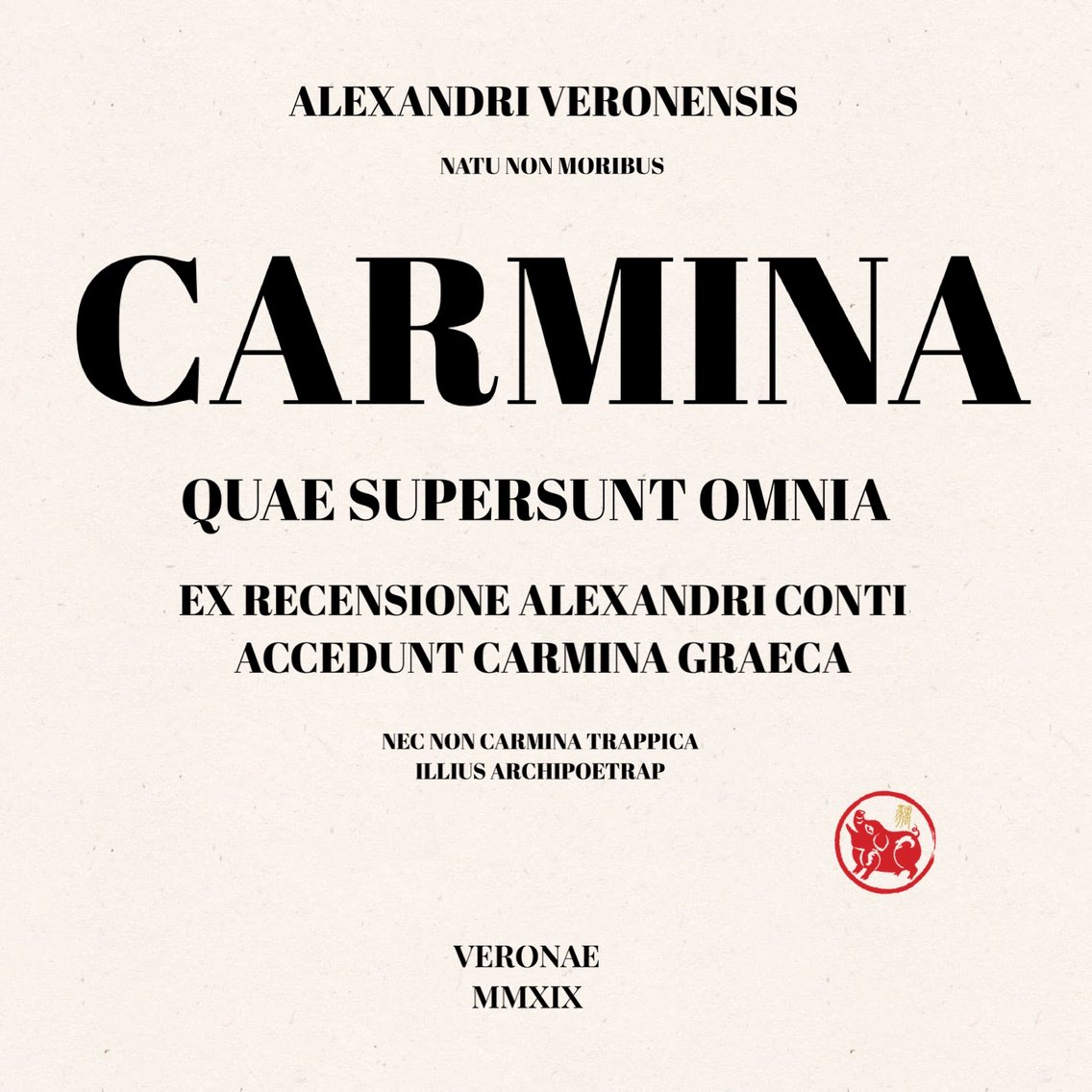 Alexandri Veronensis Carmina quae supersunt omnia - Cover Image
