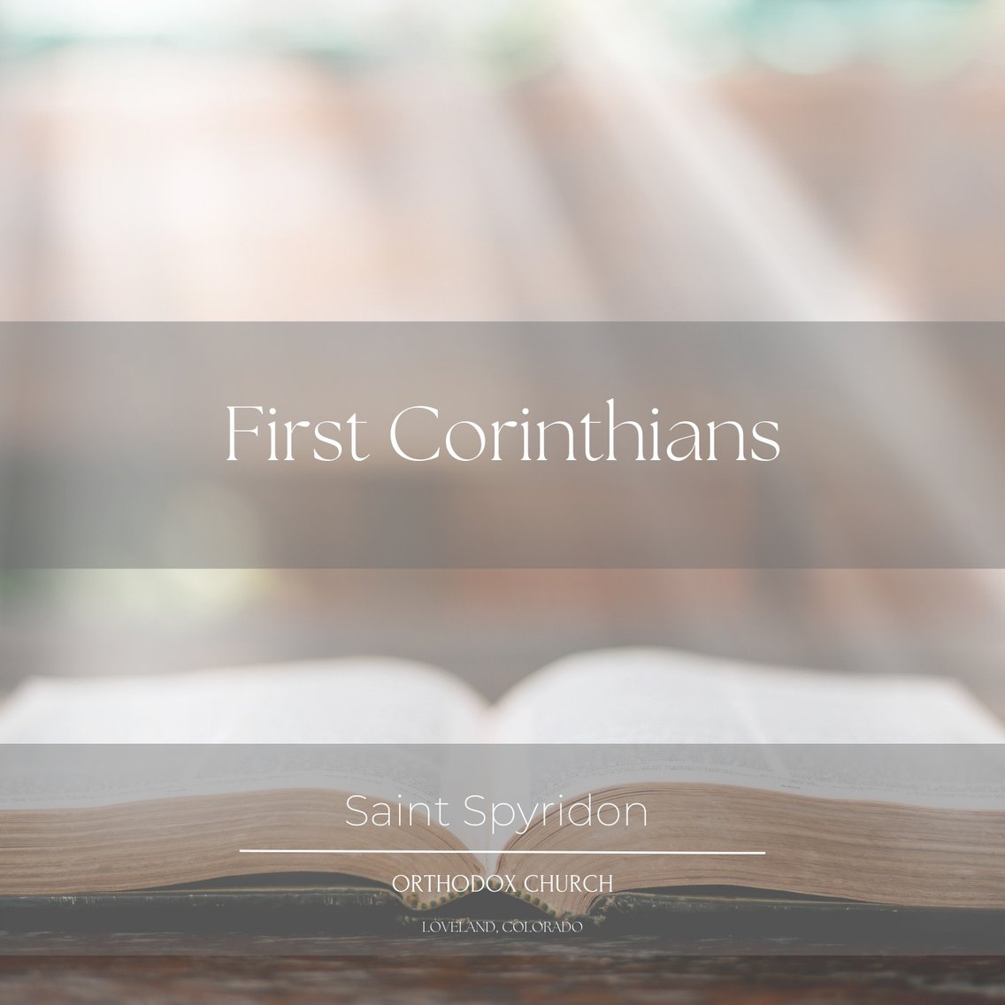 First Epistle to the Corinthians - Cover Image